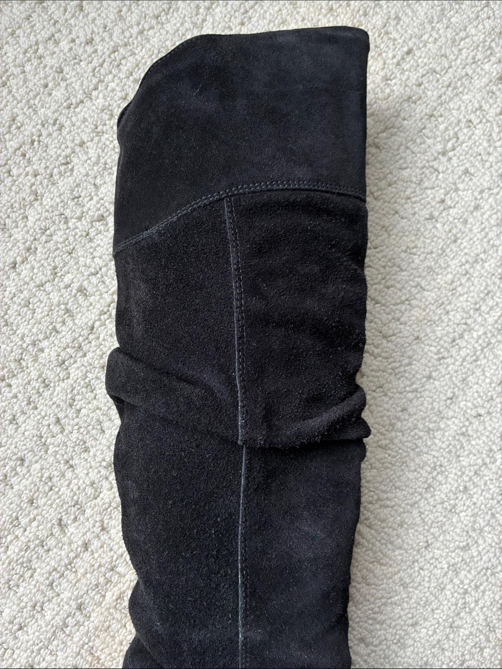 Vintage Henri Pierre Women's Black Suede Tall Slouch Boots Size 7 Made in Canada - Picture 3 of 12